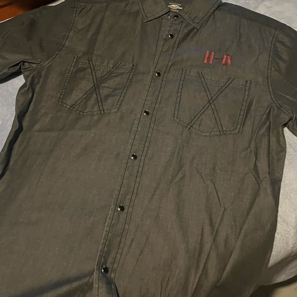 Harley Davidson Short Sleeve Button Up - Picture 1 of 7